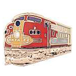  Santa Fe F Unit Engine RR Hat Pin