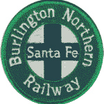 3in. RR Patch Burlington Northern - Santa Fe