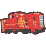 4in. RR Patch Santa Fe Caboose