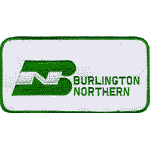 7in. RR Patch Burlington Northern 7in. RR Patch Burlington Northern