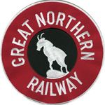 7in. RR Patch Great Northern Railway 7in. RR Patch Great Northern Railway